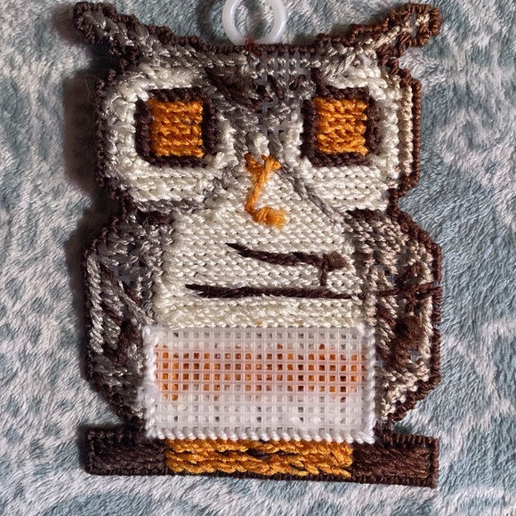 Hand Crafted Owl Cross Stitch With pencil pocket - Picture 5 of 7